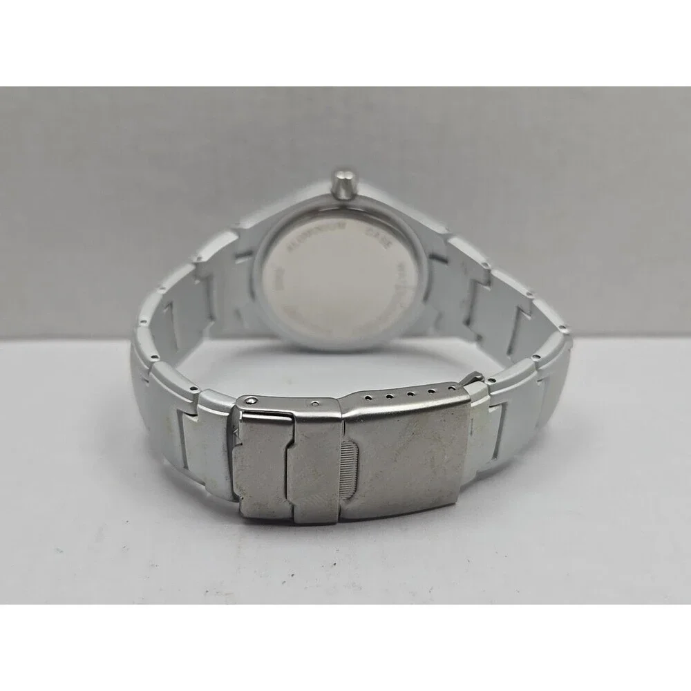 Osco ALU Quartz Watch Womens Blue Dial Date 50M165FT Water Resistant New Battery